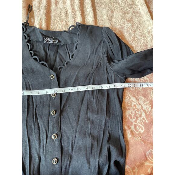 Vintage Wednesday goth grunge long sleeve midi dress size medium - Picture 7 of 8